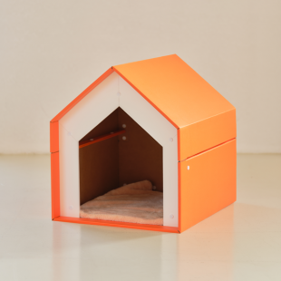 오렌지 오각형 강아지 하우스